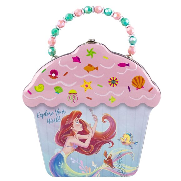 DISNEY THE LITTLE MERMAID ARIEL TIN CUPCAKE LUNCHBOX - Picture 2 of 7